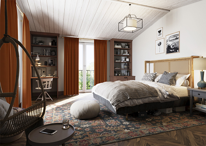 Shima Faux Silk, Rust - Made to Measure Curtains - Image 7